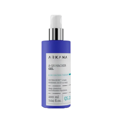 Arkana A-QS Hacker Gel, Oczyszczający Żel z Kwasami, Rozjaśnia i Wypłyca Zmarszczki, 200ml