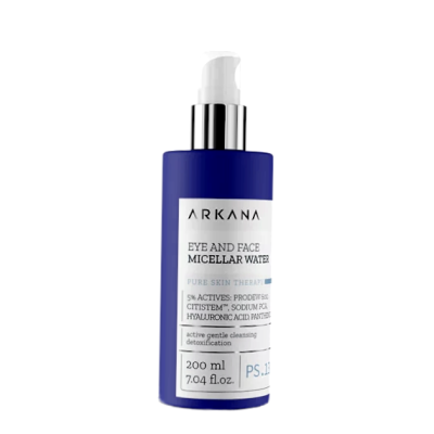 Arkana Eye + Face Micellar Water, Woda Micelarna do Demakijażu Oczu i Twarzy, 200ml