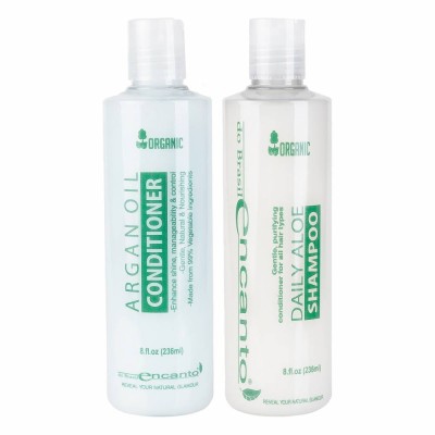 Encanto do Brasil Daily Aloe Organic Zestaw Szampon  i Odżywka po Keratynowym Prostowaniu Włosów 2x 236ml