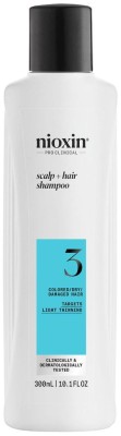 Nioxin Pro Clinical 3 Scalp + Hair Shampoo, Szampon do Lekko Przerzedzonych Włosów Farbowanych 300ml