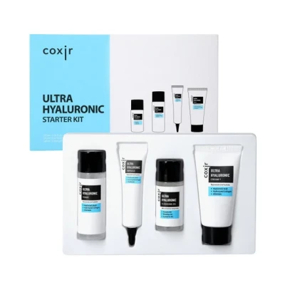 Coxir Ultra Hyaluronic Kit, Zestaw Nawilżający do Twarzy z Kwasem Hialuronowym, 30ml + 20ml + 20ml + 10ml