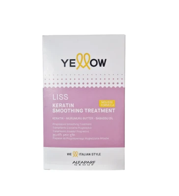 Alfaparf Yellow Liss Keratin Smoothing Treatment Brazilian Keratin Keratynowe Prostowanie Włosów Brazylijska Keratyna 150ml 75ml 60ml