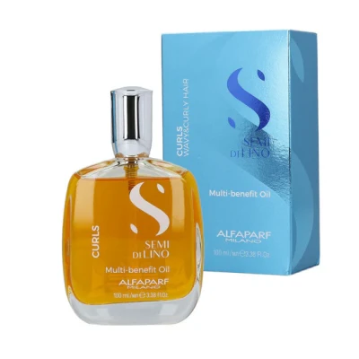 Alfaparf Semi Di Lino Curls Multi-Benefit Oil -  Olejek do Włosów Kręconych, 100ml