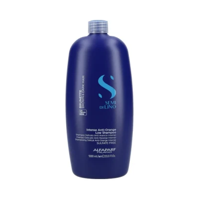 Alfaparf Semi di Lino Intense Anti-Orange Low Shampoo Neutralizuje Pomarańczowe Refleksy 1000 ml