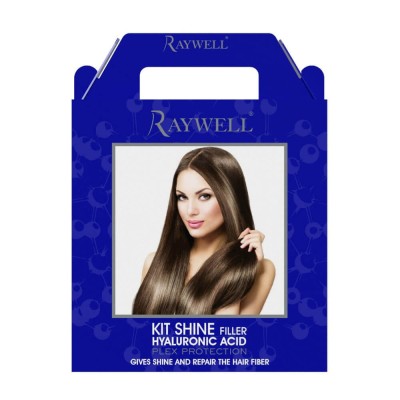 RAYWELL Shine Filler Plex Kit Zestaw Prezentowy Regenerujący Włókna Włosa z Kwasem Hialuronowym 2x 150ml, 1x 80ml