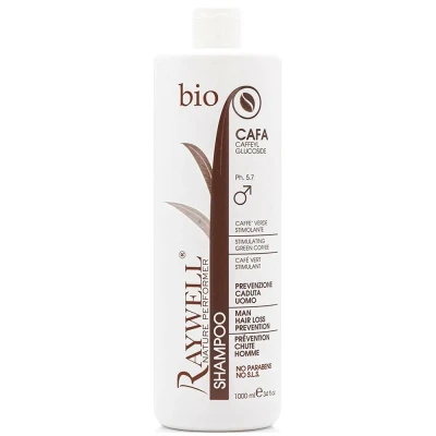 Raywell Nature Bio Man Hair Loss Prevention Cafa Shampoo, Szampon Przeciw Wypadaniu Włosów dla Mężczyzn, 1000ml