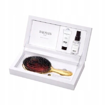 Balmain Paris Zestaw Golden Boar Hair Spa Brush Złota Szczotka do Włosów