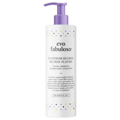 EVO Fabuloso Platinium Blonde Toning Shampoo - Szampon Niwelujący Żółte i Miedziane Odcienie 250ml