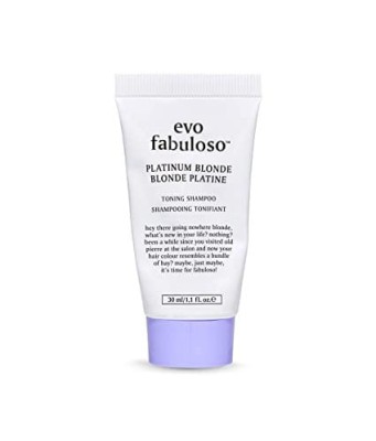 EVO Fabuloso Platinium Blonde Toning Shampoo - Szampon Niwelujący Żółte i Miedziane Odcienie 30ml