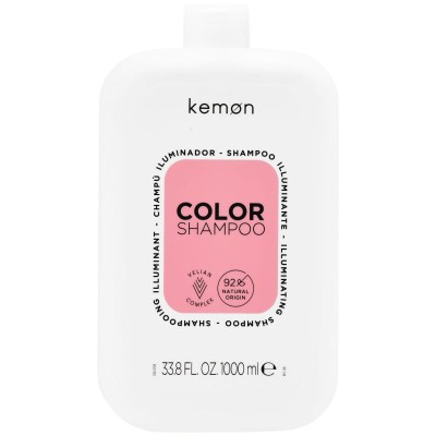 Kemon Color Shampoo, Szampon do Włosów Farbowanych, Ochrona Koloru, Blask i Objętość, 1000ml