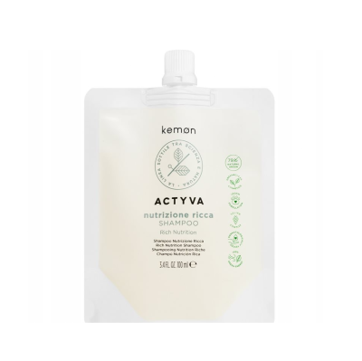 Kemon Actyva Nutrizione Ricca Szampon Intensywnie Nawilżający do Suchej Skóry Głowy i Bardzo Suchych Włosów 100ml