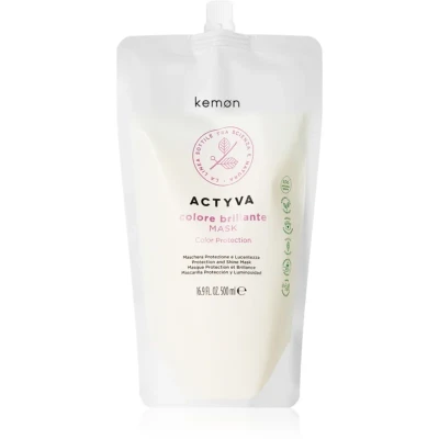 Kemon Actyva Colore Brillante Mask, Maska dla Włosów Farbowanych, Wzmacnia Kolor, 500ml