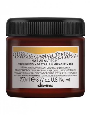 Davines Naturaltech Nourishing Vegetarian Miracle Mask - Maska nawilżająca do suchych, łamliwych włosów, 250ml