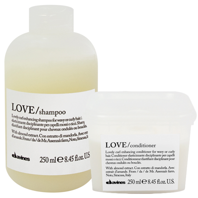 Davines Essential Love Curl Szampon Odżywka Podkreślająca Skręt Włosy Kręcone 2x250ml