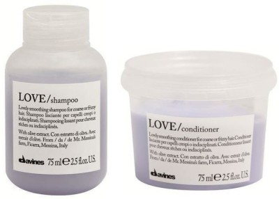 Davines Essential Love Smooth Szampon Odżywka Wygładzająca Włosy Puszące się 2x75ml