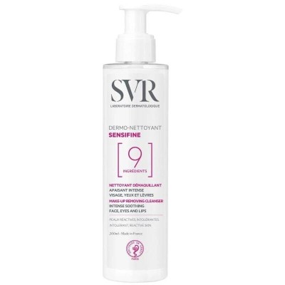 SVR Sensifine Dermo Nettoyant Makeup Removing Cleanser, Kojący Preparat do Oczyszczania Skóry i Demakijażu, 200ml