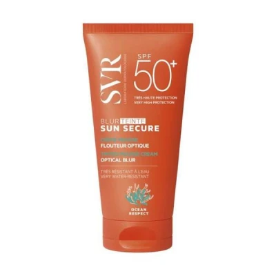 SVR Sun Secure Blur Teinte Beige Rose SPF 50+, Krem Tonujący i Ochronny w Musie do Opalania, 50ml