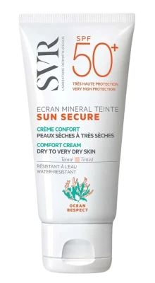 SVR Sun Secure, Krem Mineralny, Ochronny, Maskujący Niedoskonałości Twarzy  SPF 50+, Cera Sucha 60g