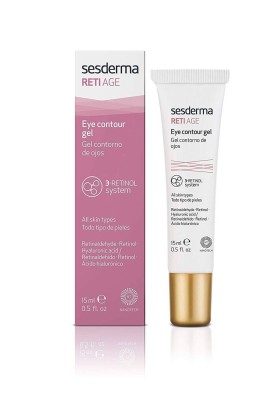 Sesderma RETI-AGE Eye Contour Gel, Krem Przeciwzmarszczkowy Pod Oczy z Kwasem Hialuronowym, 15ml