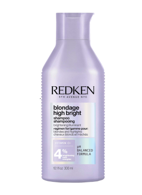 Redken Blondage High Bright Shampoo, Rozświetlający Szampon dla Włosów Blond, 300ml