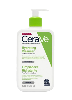 CeraVe Hydrating Cleanser, Nawilżająca Emulsja do Mycia Twarzy i Ciała do Suchej Skóry, 473ml