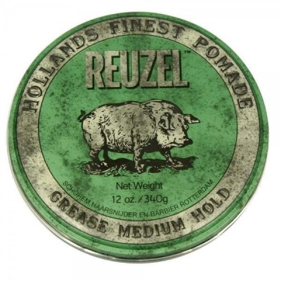 Reuzel Green Grease Medium Hold Pig Woskowa Pomada O Wysokim Połysku i Średnim Chwycie 340g