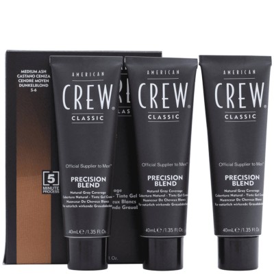 American Crew Precision Blend Shades Odsiwiacz do włosów 3x40ml - (5-6) Medium Ash - odcień średni popielaty