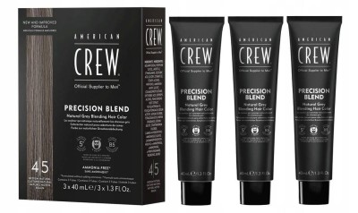American Crew Precision Blend Shades Odsiwiacz do włosów 3x40ml - (4-5) Medium Natural - odcień średni naturalny