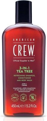 American Crew Classic Tea Tree 3w1 Szampon, Odżywka, Żel do Kąpieli z Dodatkiem Olejku z Drzewa Herbacianego 450ml