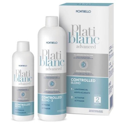 Montibello Platiblanc Advanced Controlled Blond, Delikatny Rozjaśniacz do Włosów, 200ml + 400ml