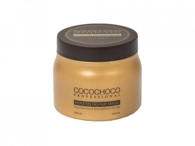 CocoChoco Keratin Mask, Maska Która Odbuduje, Naprawi i Uzupełni Ubytki w Zniszczonych Włosach, 500ml