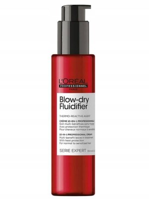 L'Oreal Blow-Dry Fluidifier 10in1 Cream, Krem Wielofunkcyjny 10w1 z Ochroną Termiczną, 150ml