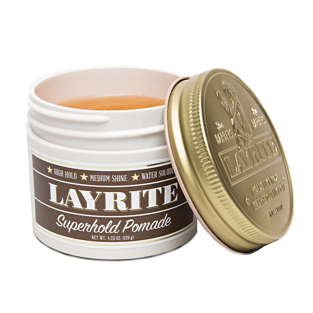 Помада для волос Layrite Deluxe Superhold Pomade очень сильной фиксации, средний блеск, 120 г