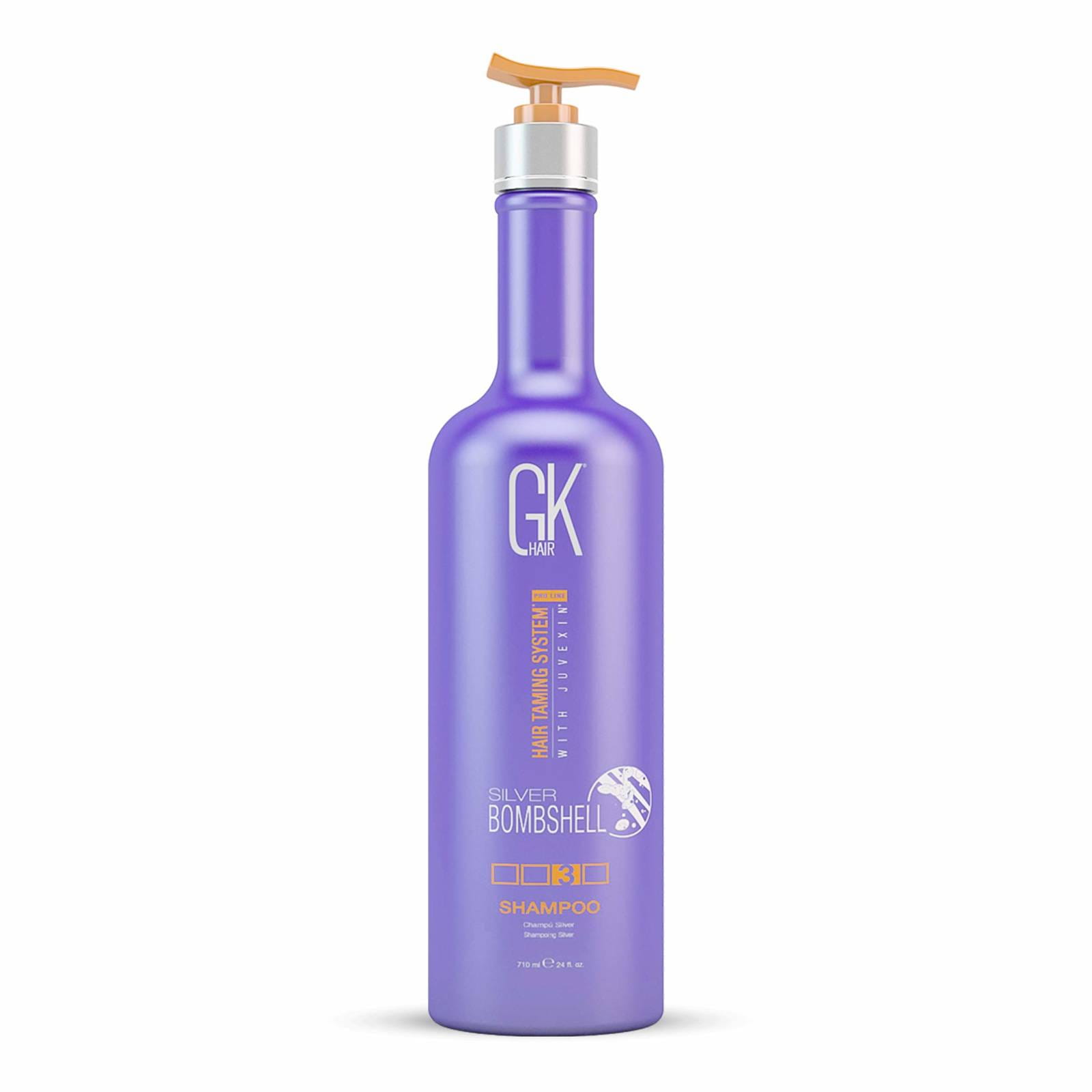 Оттеночный шампунь GKhair Global Keratin Silver для холодных оттенков, 710 мл