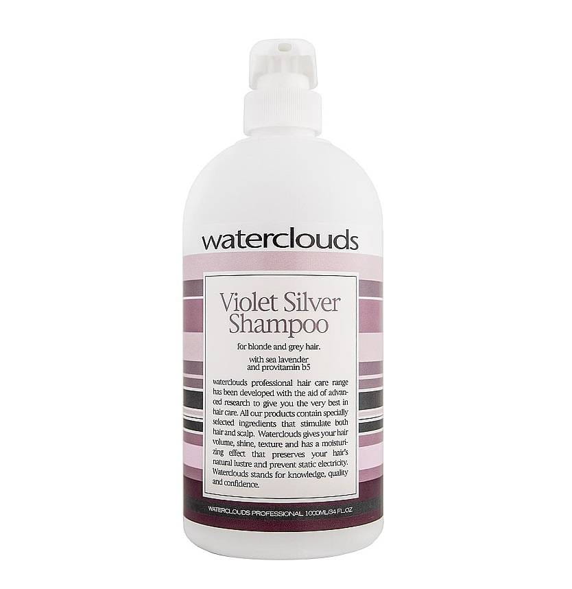 Оттеночный шампунь Waterclouds Violet Silver против желтизны, для светлых и седых волос, 1000 мл