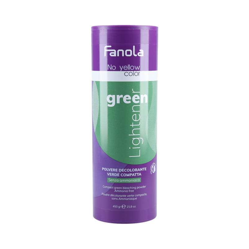 Осветлитель для волос Fanola No Yellow Lightener Green, нейтрализует красные оттенки, 450 г