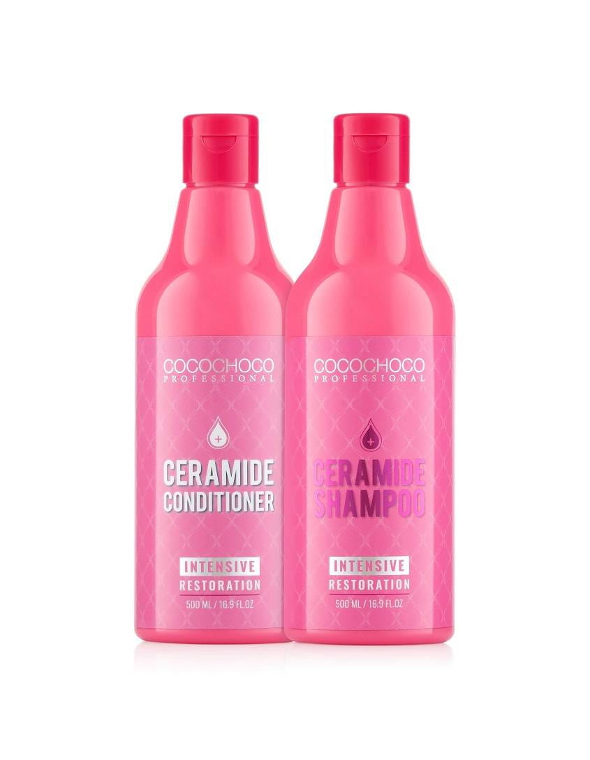 Набор: шампунь и кондиционер CocoChoco Ceramide Intensive Restoration с керамидами, для повреждённых волос, 2 × 500 мл