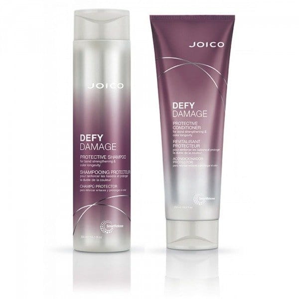 Набор Joico Defy Damage Protective: шампунь и кондиционер, без SLS и SLES, для окрашенных и повреждённых волос, 300 мл