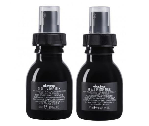 Несмываемое молочко для волос Davines Essential Haircare OI All In One Milk многофункциональное, 2 шт. по 50 мл