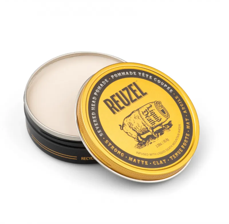Помада-глина для волос Reuzel Severed Head Clay Pomade, матовый эффект, сильной фиксации, 95.8 г