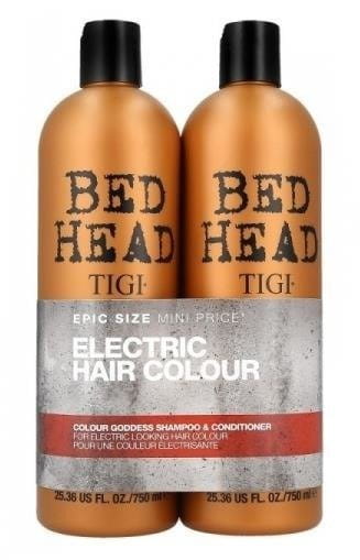 Набор: шампунь и кондиционер TIGI Bed Head Colour Goddess без сульфатов, для тёмных и рыжих окрашенных волос, 2 × 750 мл