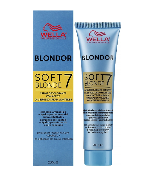 Осветлитель для волос Wella Professionals Blondor Soft Blonde, кремовый, до 7 уровней, 200 г