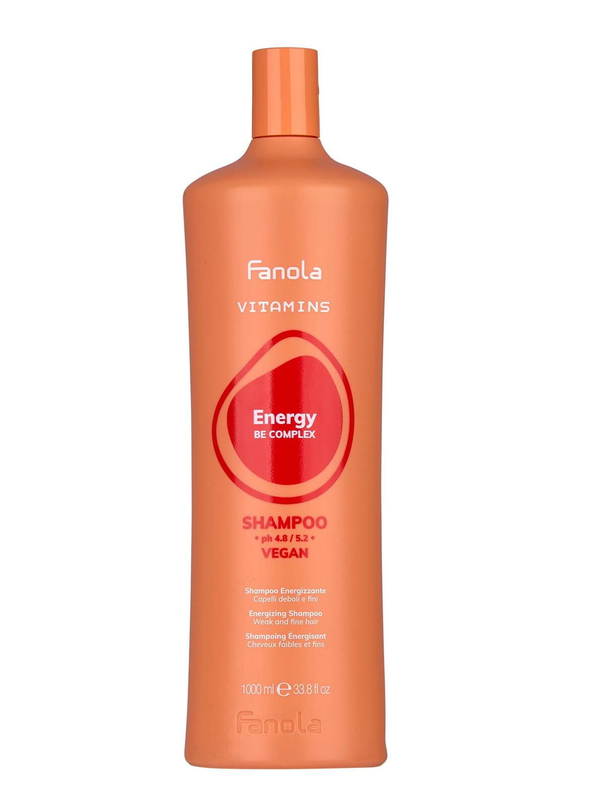 Шампунь Fanola Vitamins Energy тонизирующий, против выпадения, для тонких волос, 1000 мл